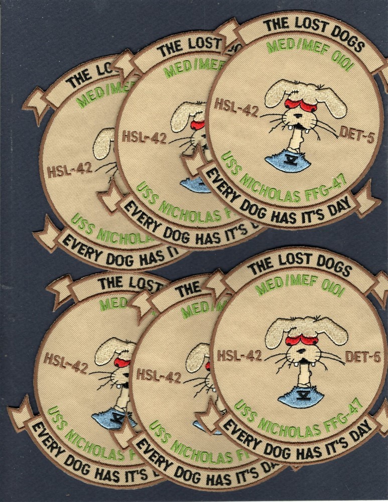 Dealer Lot HSL-42 PROUD WARRIORS DET 5 2001 US NAVY Squadron Patch Set of 6