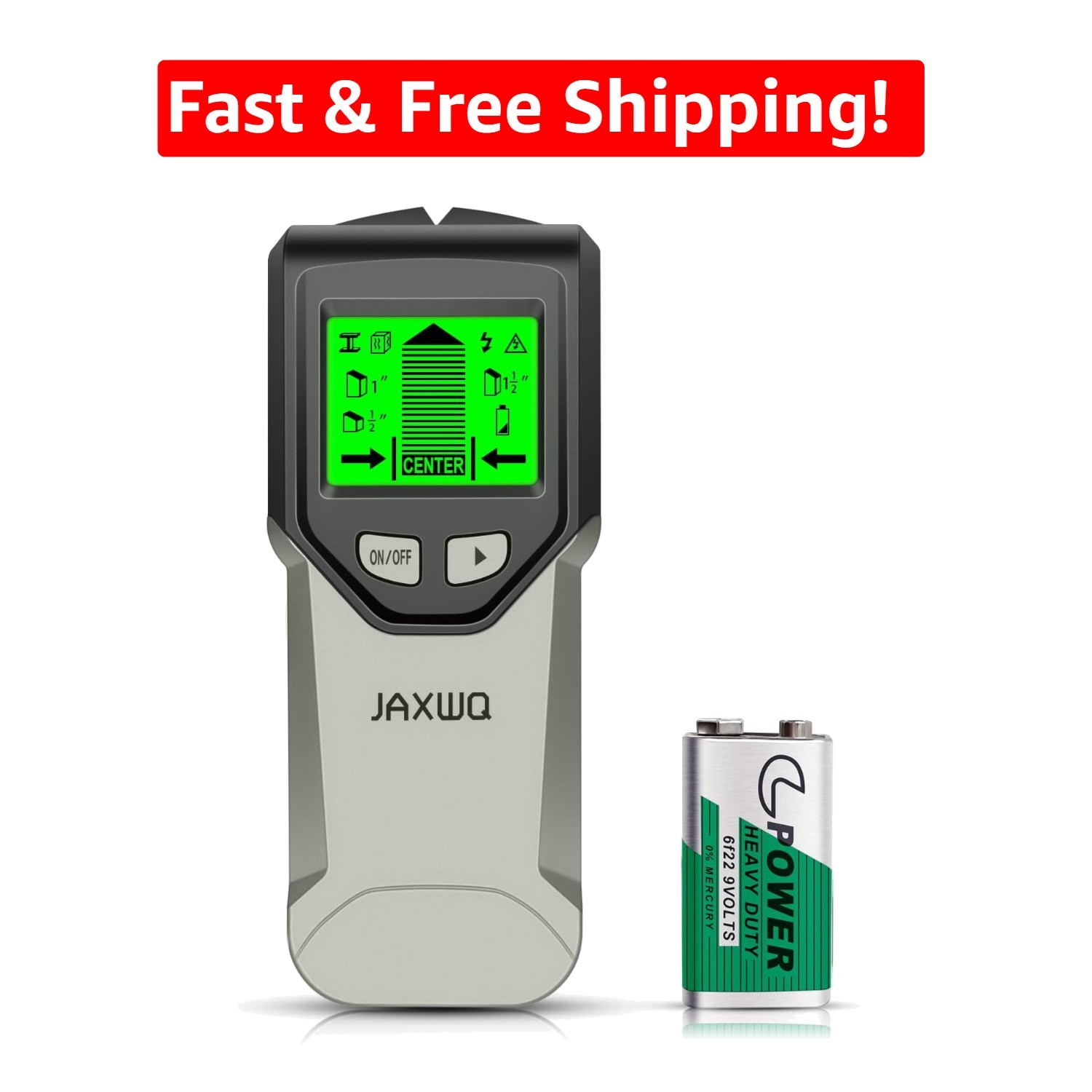 High Visibility Stud Finder with Backlit Display - Perfect for Safe DIY Projects