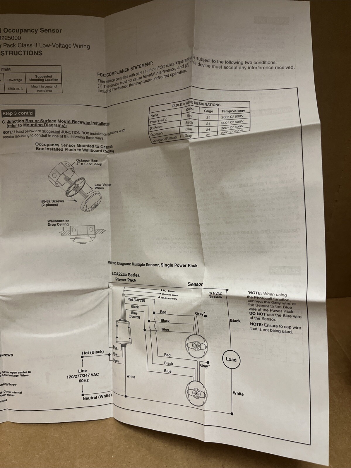 2 Phillips Ceiling Occupancy Motion Sensors 360 24 VDC NIB & (1) Power Pack