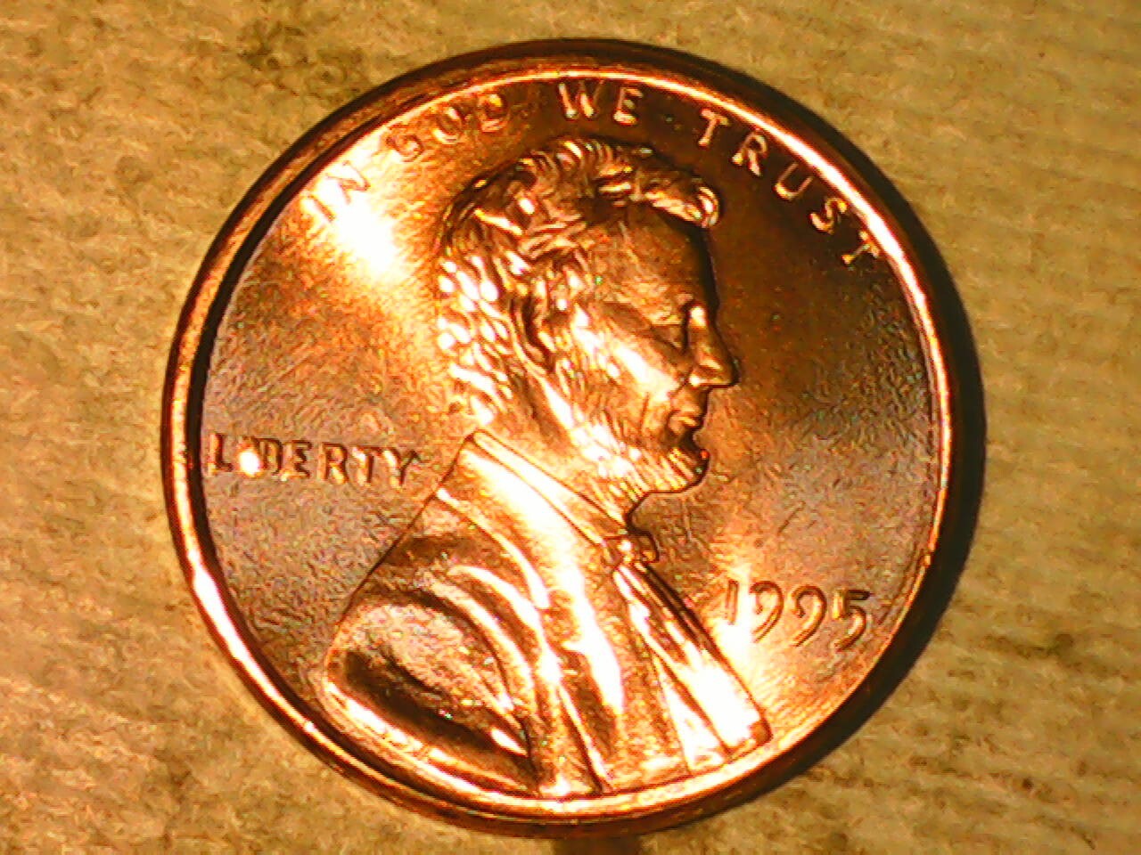 1995 Penny Die Chips Obverse