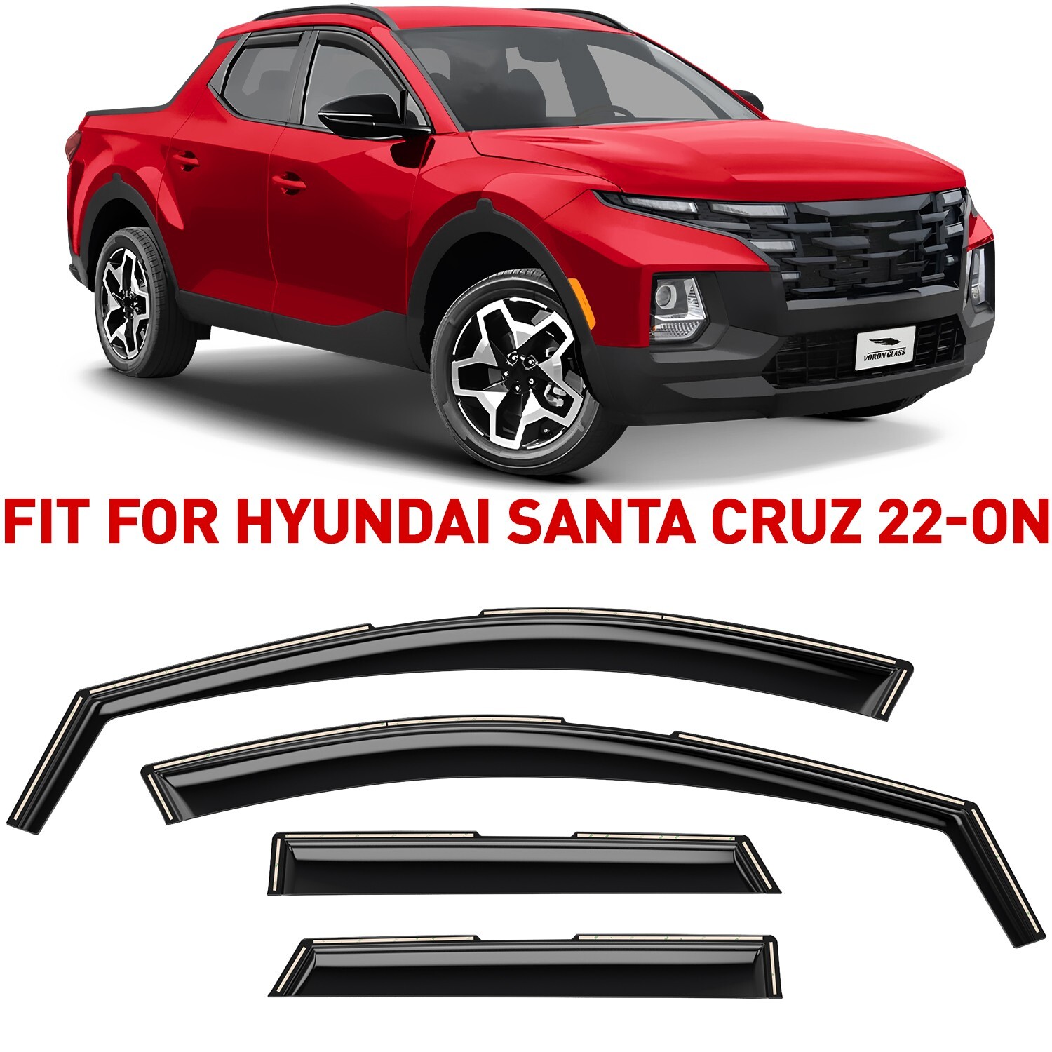 Rain Guards Vent Visors Shade for 2022-2026 Hyundai Santa Cruz