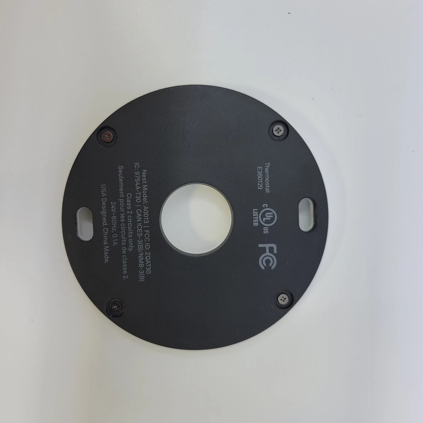 Google Nest 3rd Generation A0013 Programmable Thermostat Wiring BASE ONLY! [LN]™