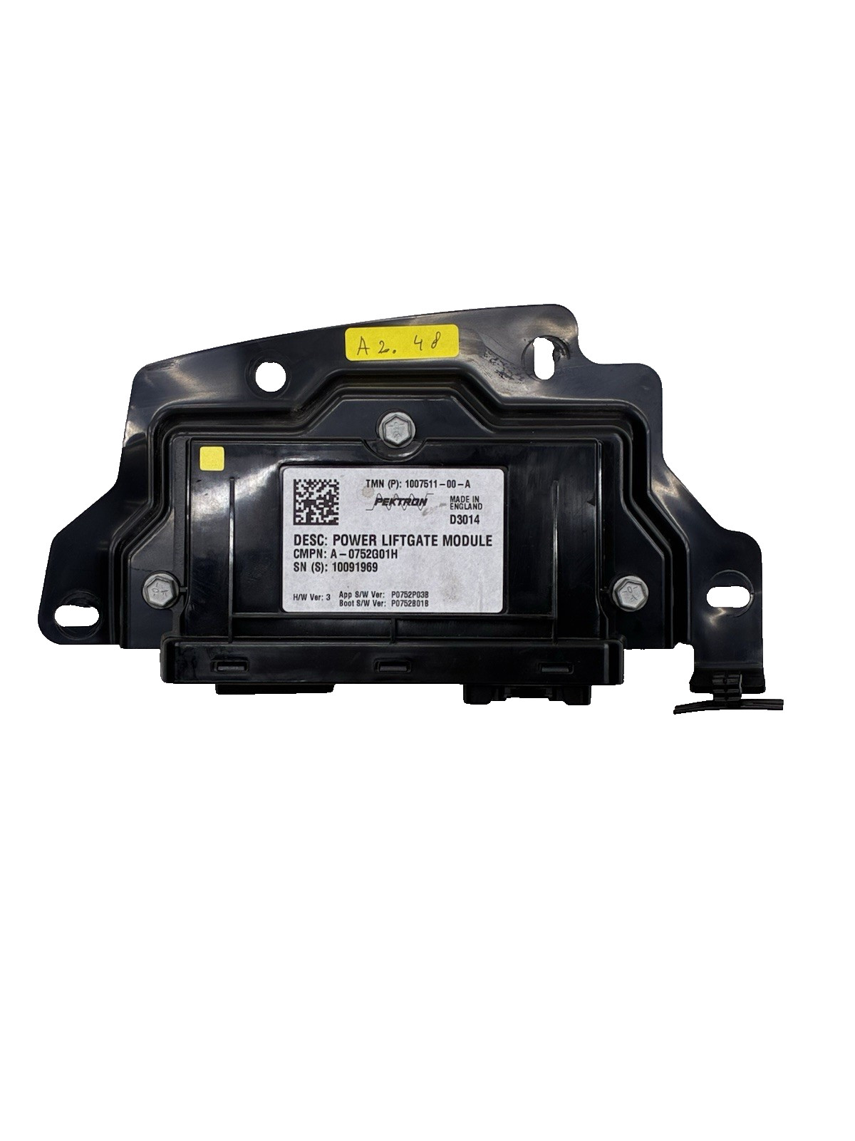 12-15 Model S Power Trunk Liftgate Control Module w/ Mount Bracket 1007511-00-A