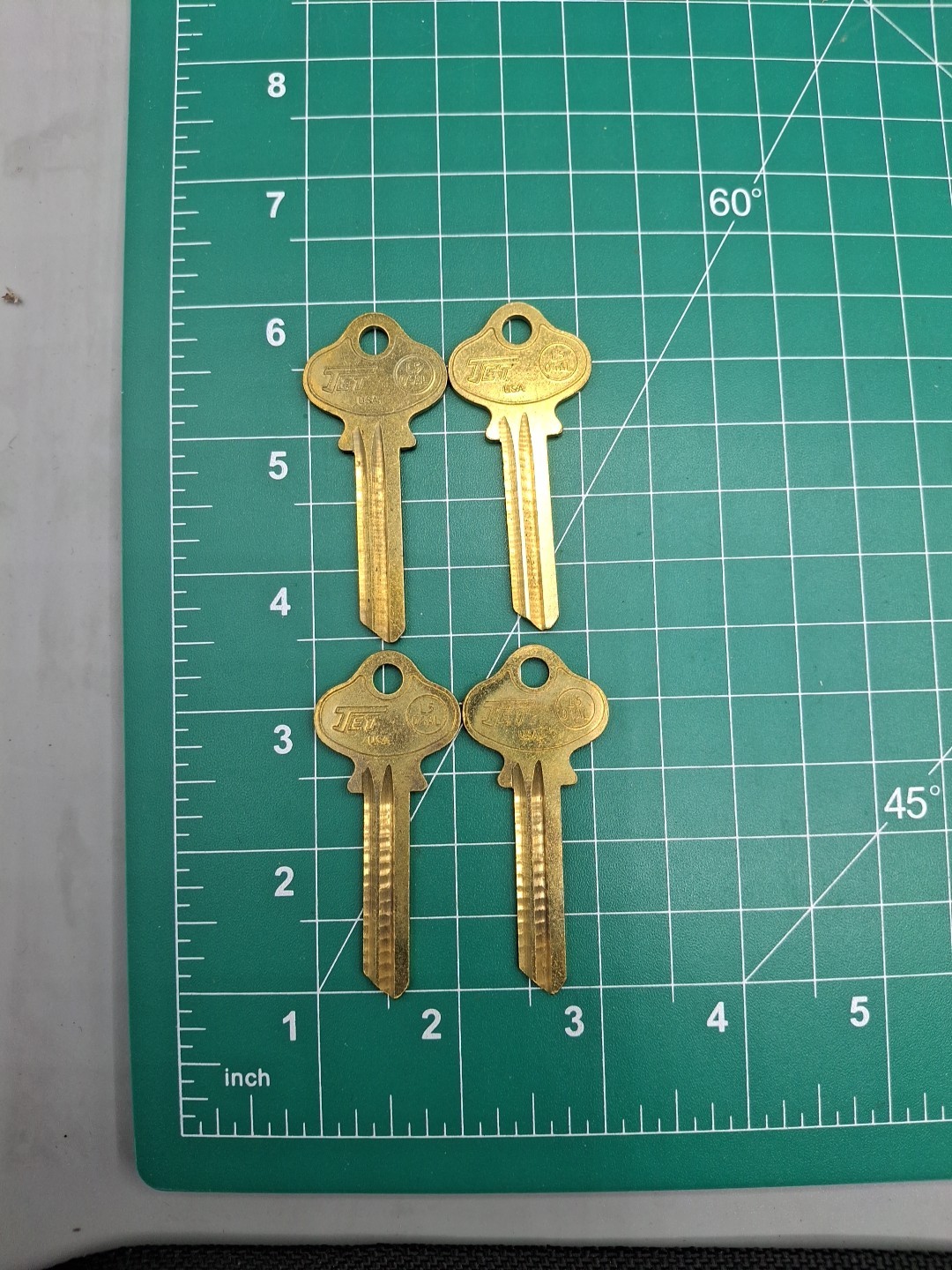 LOT OF 4 Vintage JET  L5   7L01 for Lockwood uncut 7 Pin key blank  Ilco 1004AL