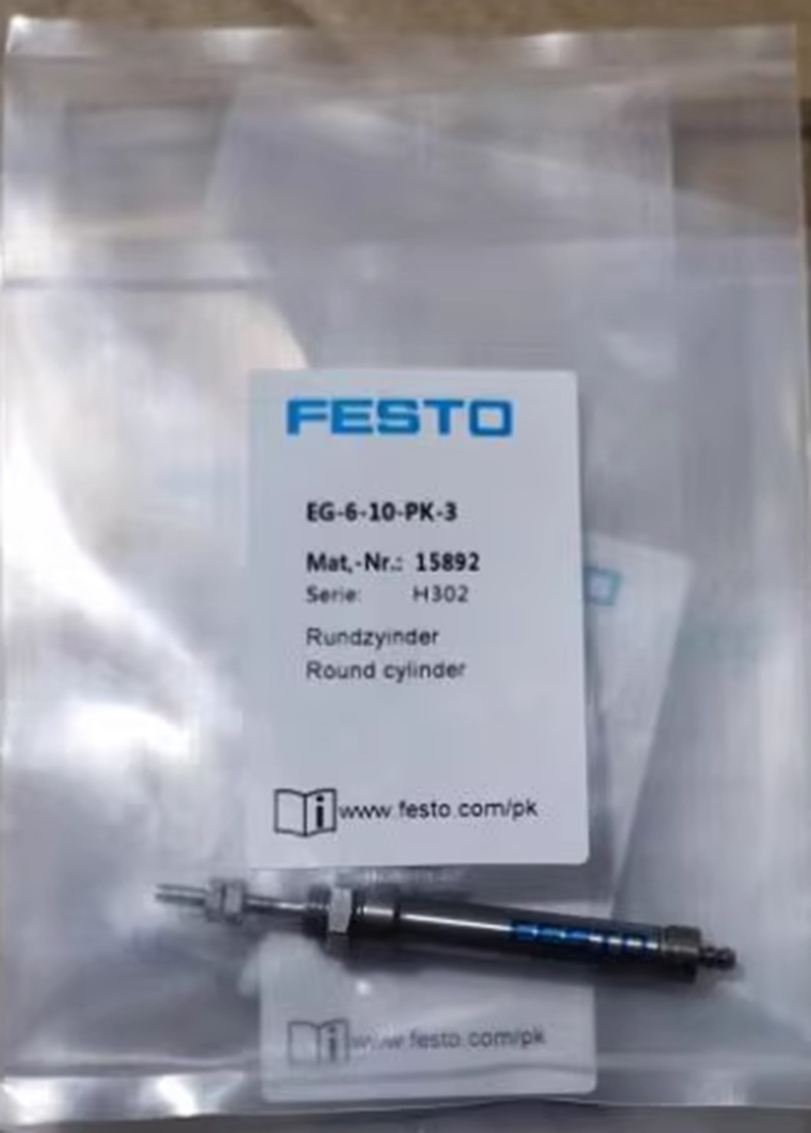NEW FESTO EG-6-10-PK-3 15892 Round Cylinder