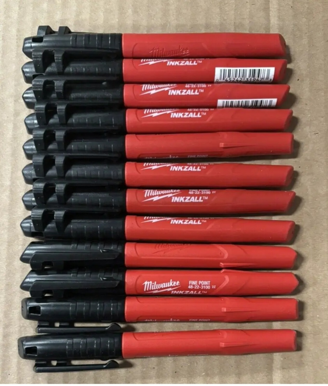 Milwaukee 48-22-3209 INKZALL Fine Point Black Marker, 12 Pack