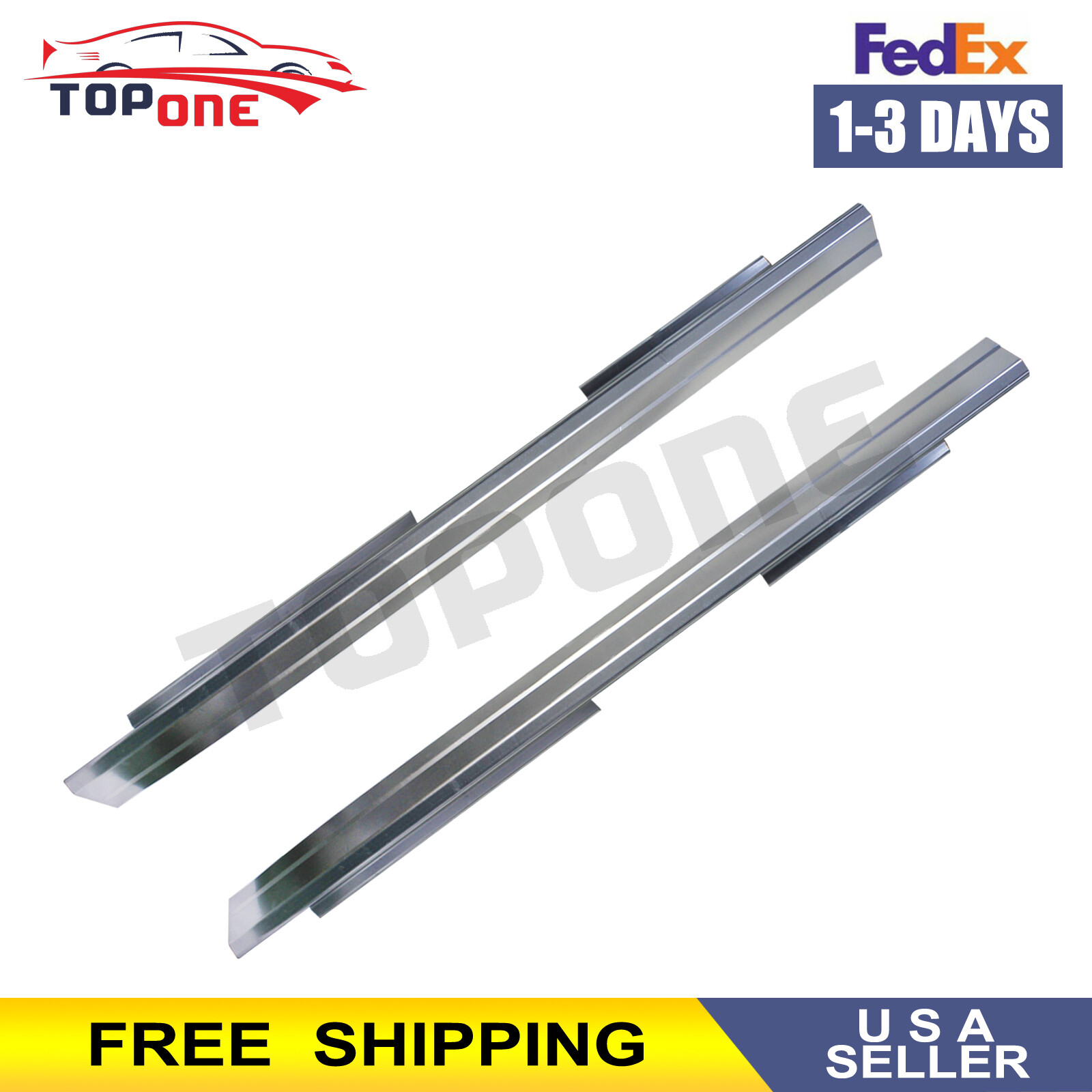 Right & Left Crew Cab Rocker Panels For 1999-2007 Chevy Silverado GMC Sierra 4DR