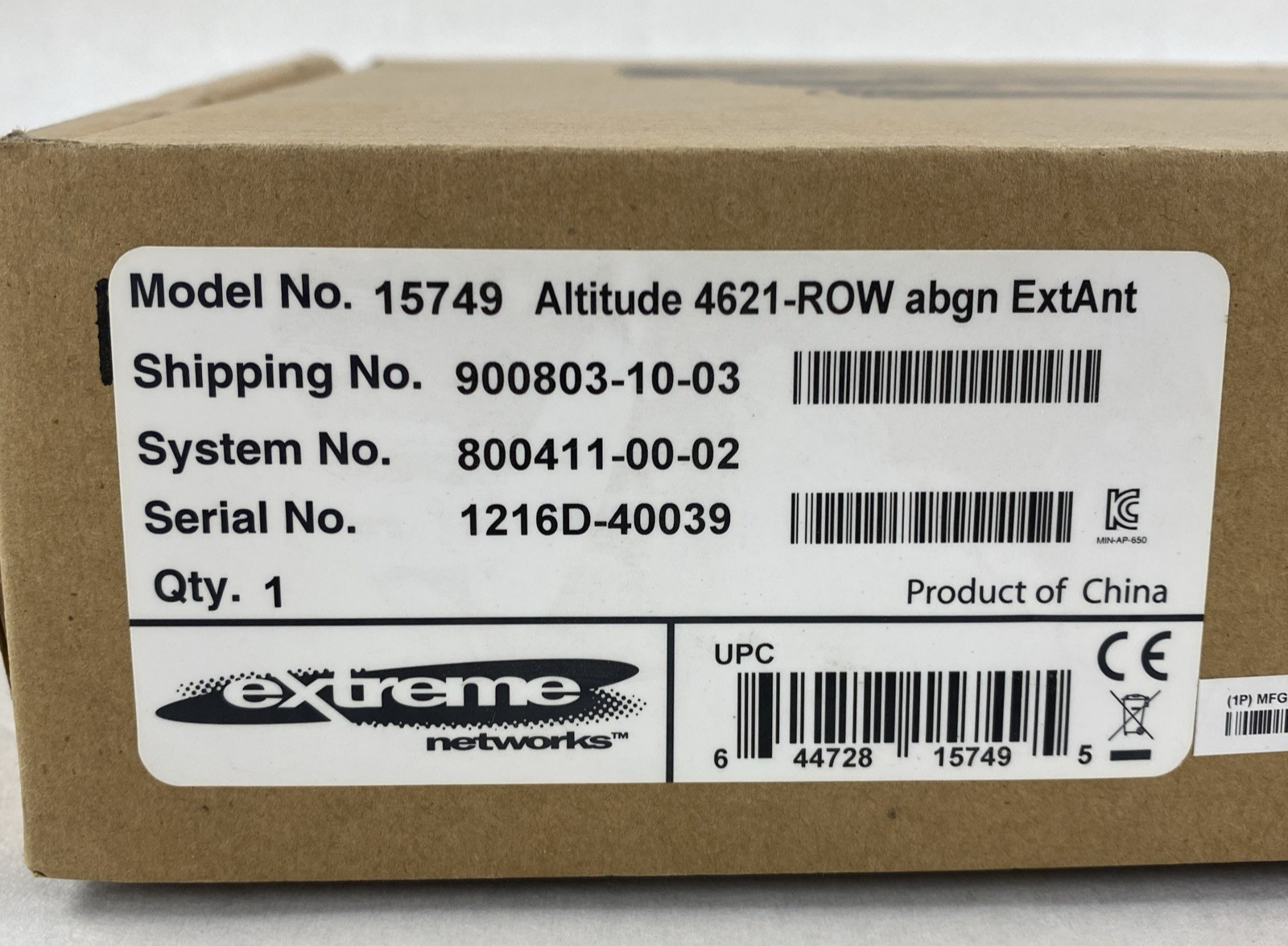 Extreme Networks Altitude 4621 15749 Wireless Access Point