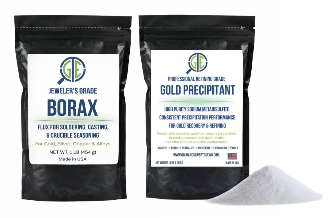 Gold Refining Kit SMB Gold Precipitant Borax Flux Recovery & Smelt Melting