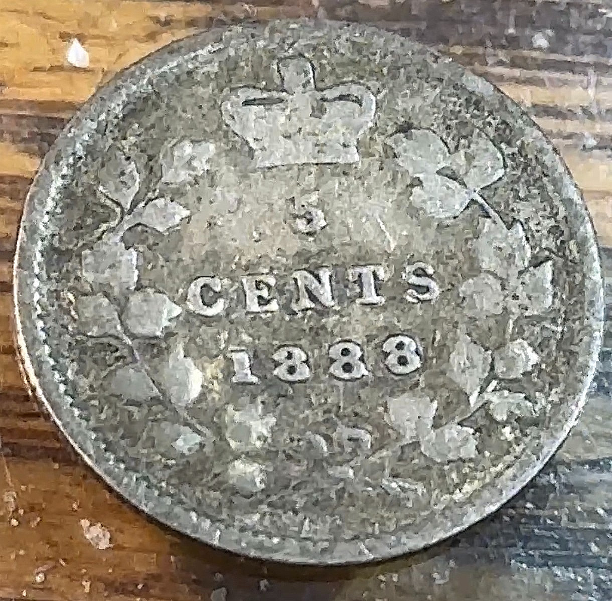 1888 Canada Five Cents Nice Original Good CHRC