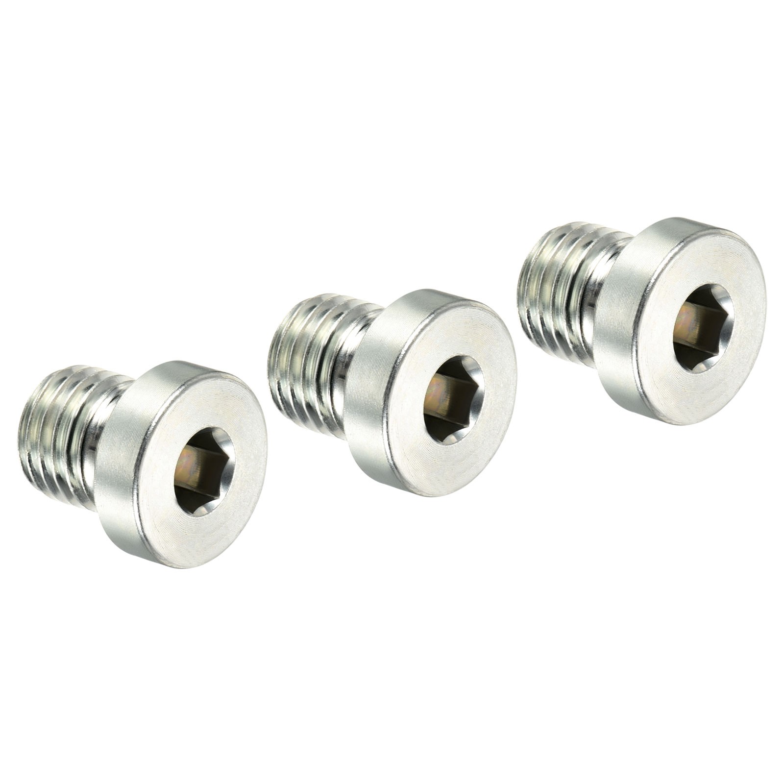 M12*1.5 Hex Head Pipe Fitting Plug, 3 Pack Male Thread 45# Steel Plug