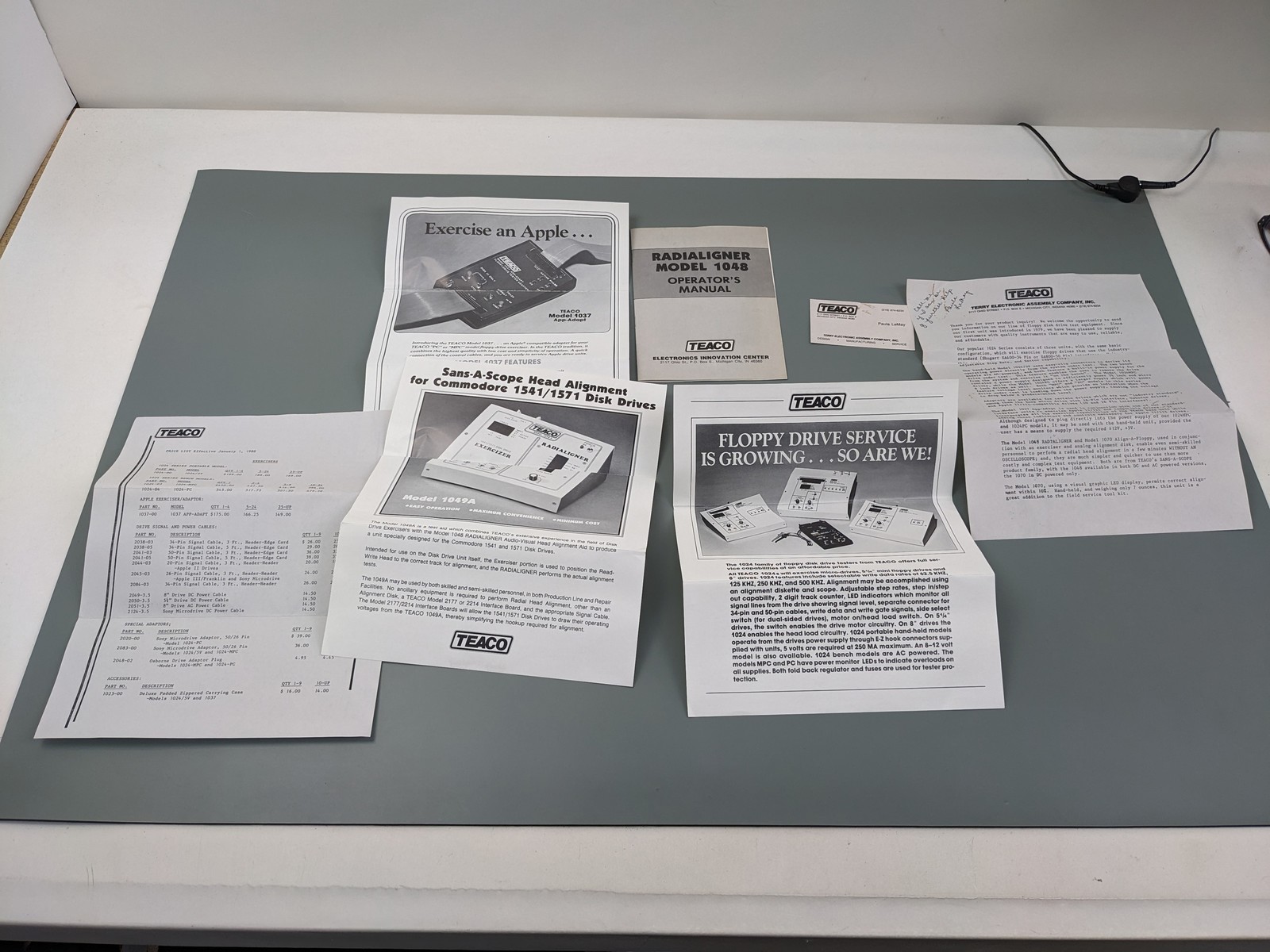 TEACO Manual for Radialigner 1048 + Extras ~ ADs, Price List