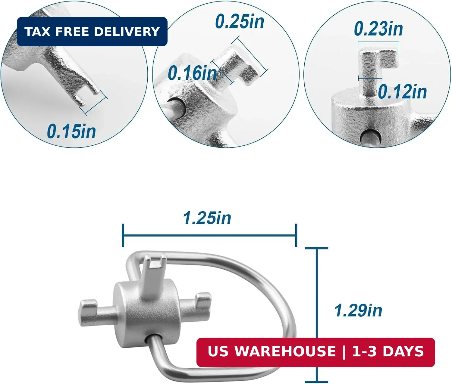 HVAC Tools - Locking Cap Key for Refrigerant Safety Caps | Compatible with 410a