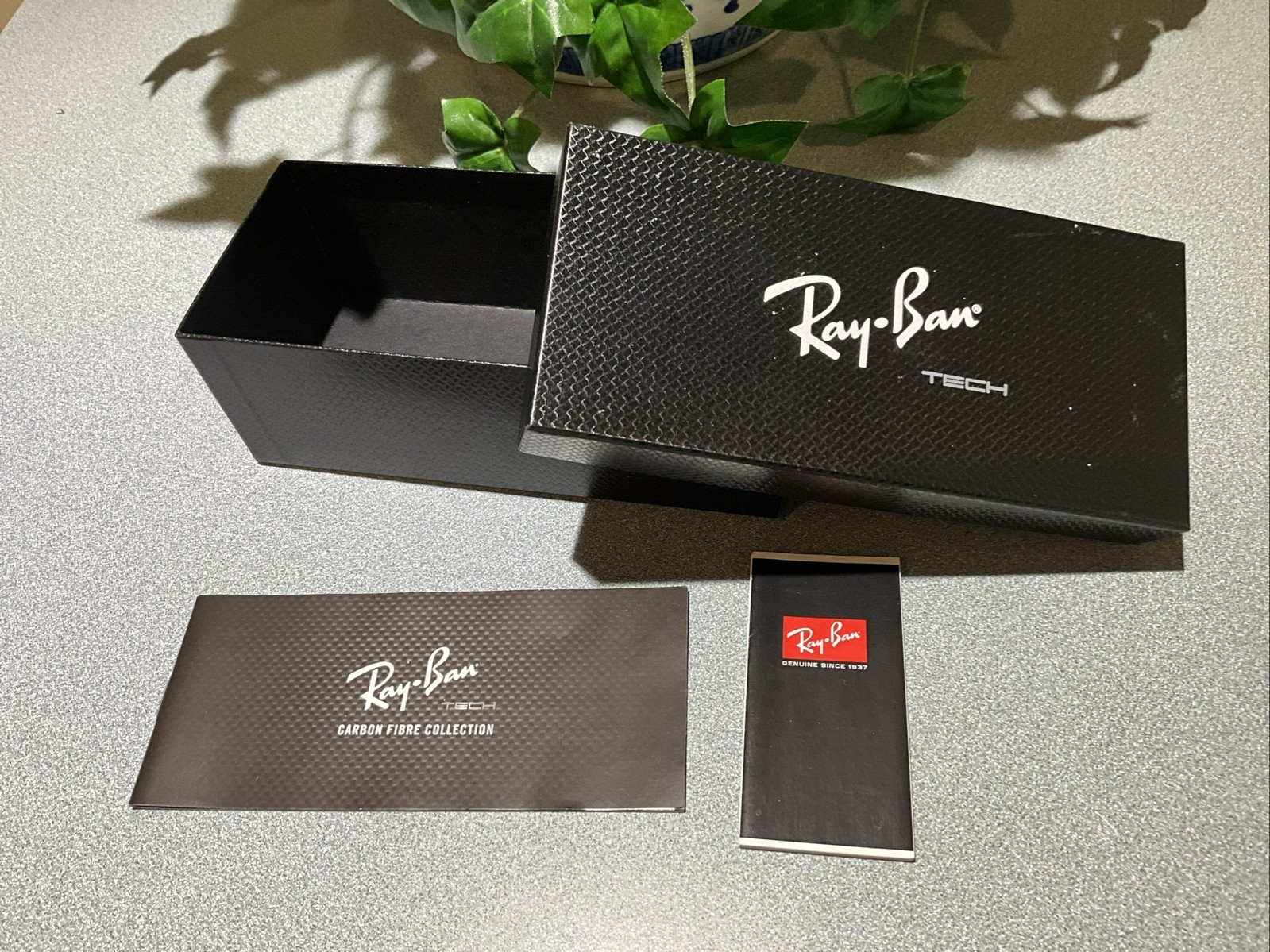 Ray-Ban TECH Black CARDBOARD Sunglass Case  + BOOKLETS FREE SH