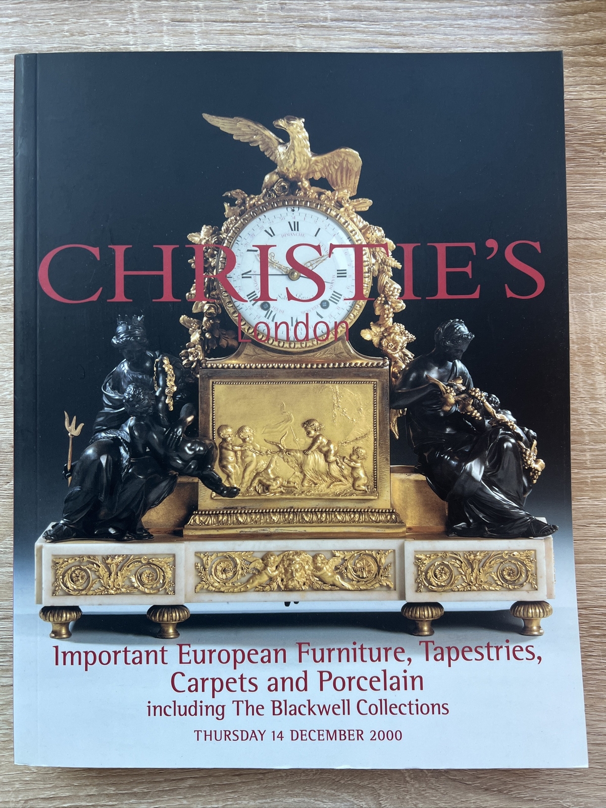 CHRISTIES EUROPEAN FURNITURE PORCELAIN CARPETS CHINA Auction Catalog Dec 14 2000