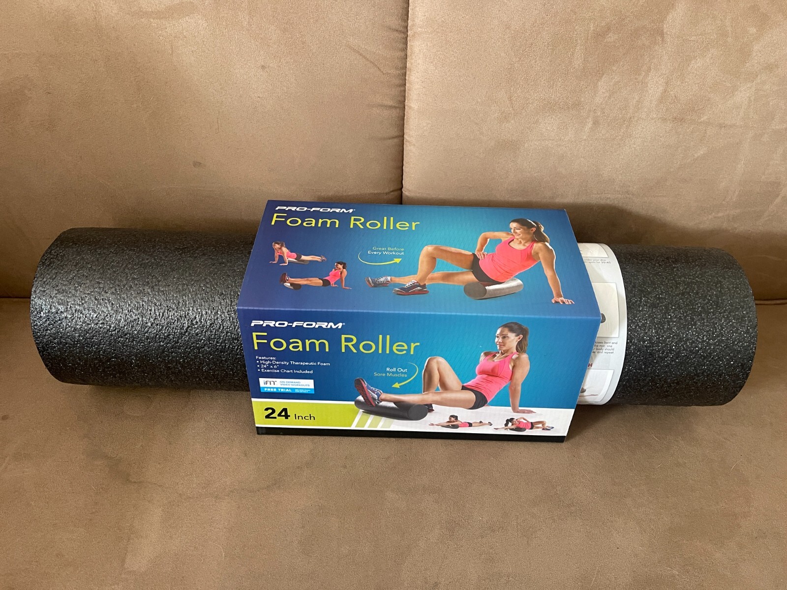 Pro-Form Foam Pre-Workout Roller 24"x6" High Density Therapeutic (2-Pack) SALE!