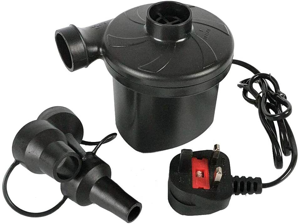 240V ELECTRIC AIR PUMP INFLATABLE AIRBED TOY INFLATOR DEFLATOR CAMPING TOOLS