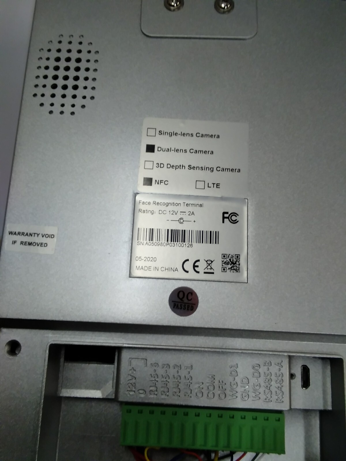 Automatic Face Recognition Temperature Measurements Scanner