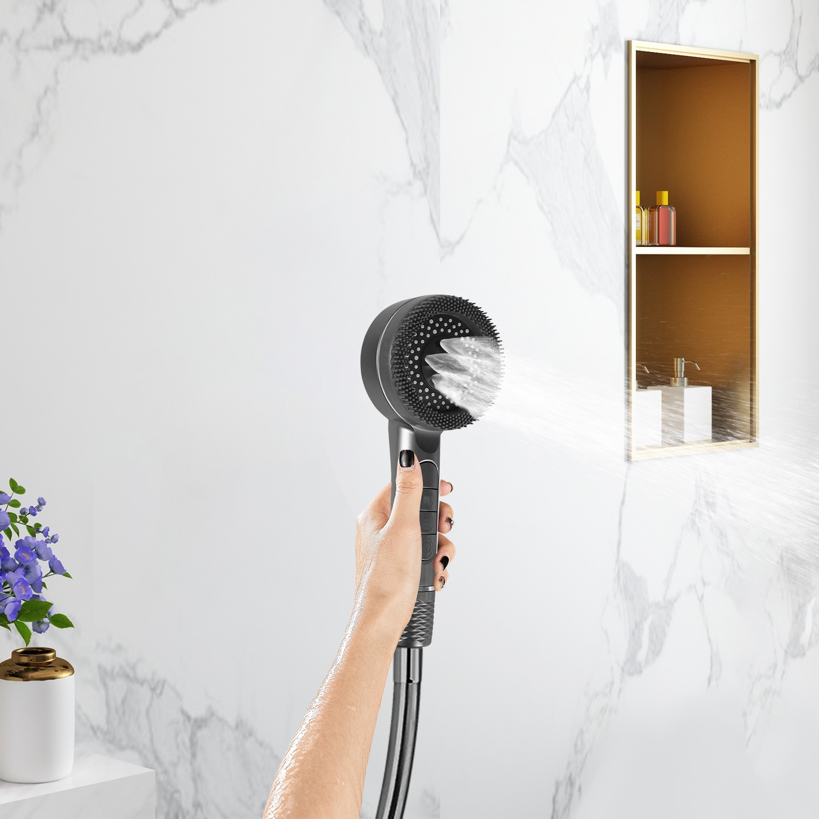 Handheld Shower Head, High Pressure Shower Head, High Flow Handheld Showerhead
