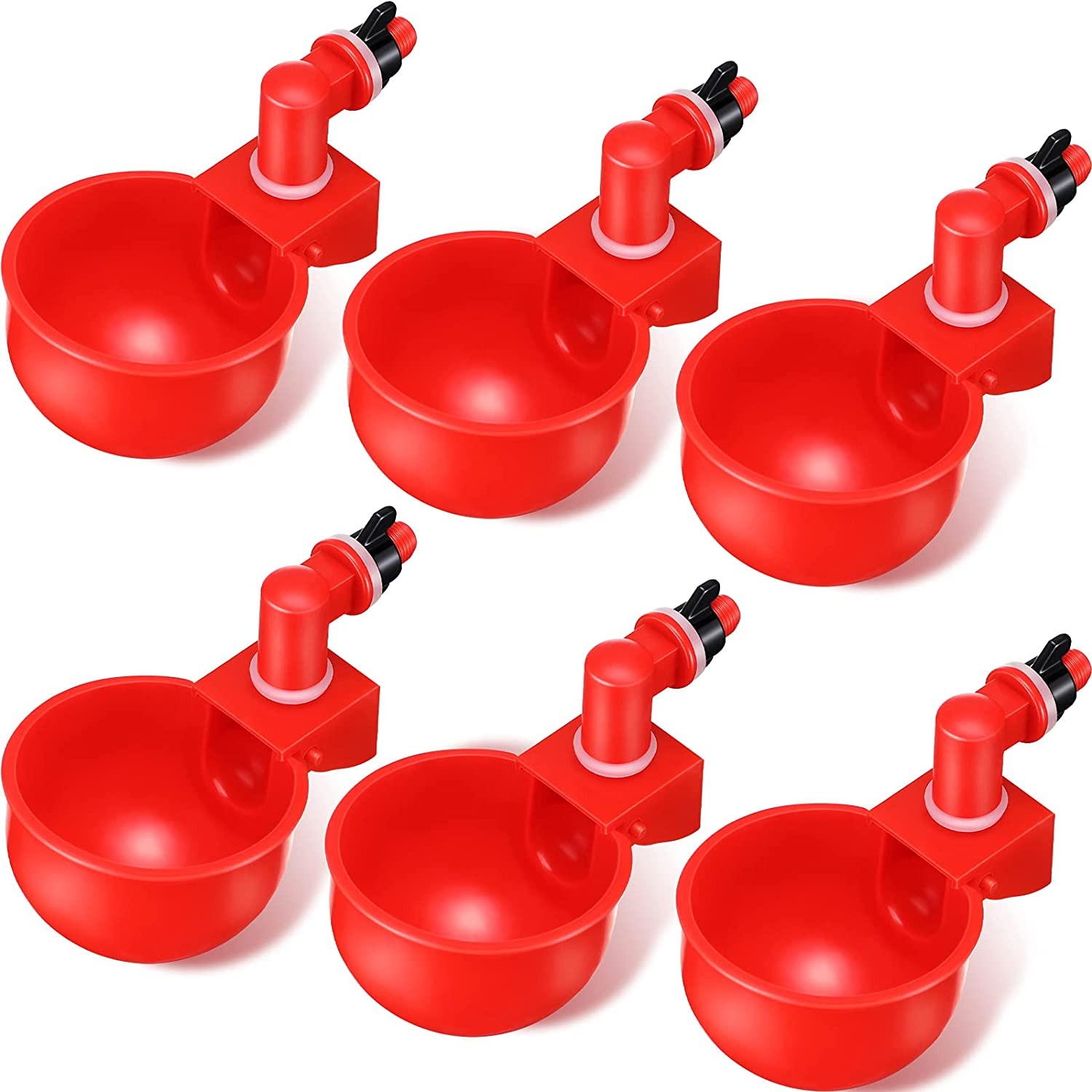 6PCS Automatic Poultry Drinking Cups Chicken Water Feeder Waterer Cups For Hens