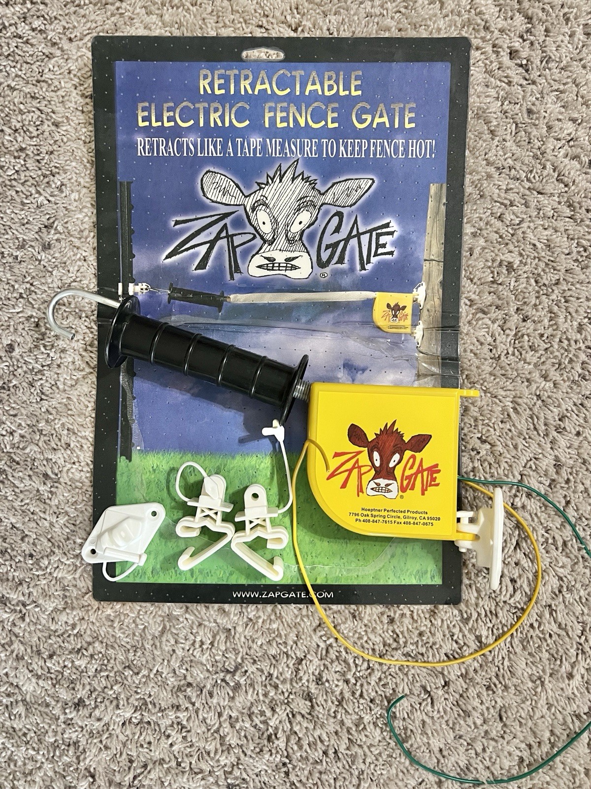Zap Gate Retractable Electric Fence Gate Livestock Fence Open Box Unused 2-20 ft