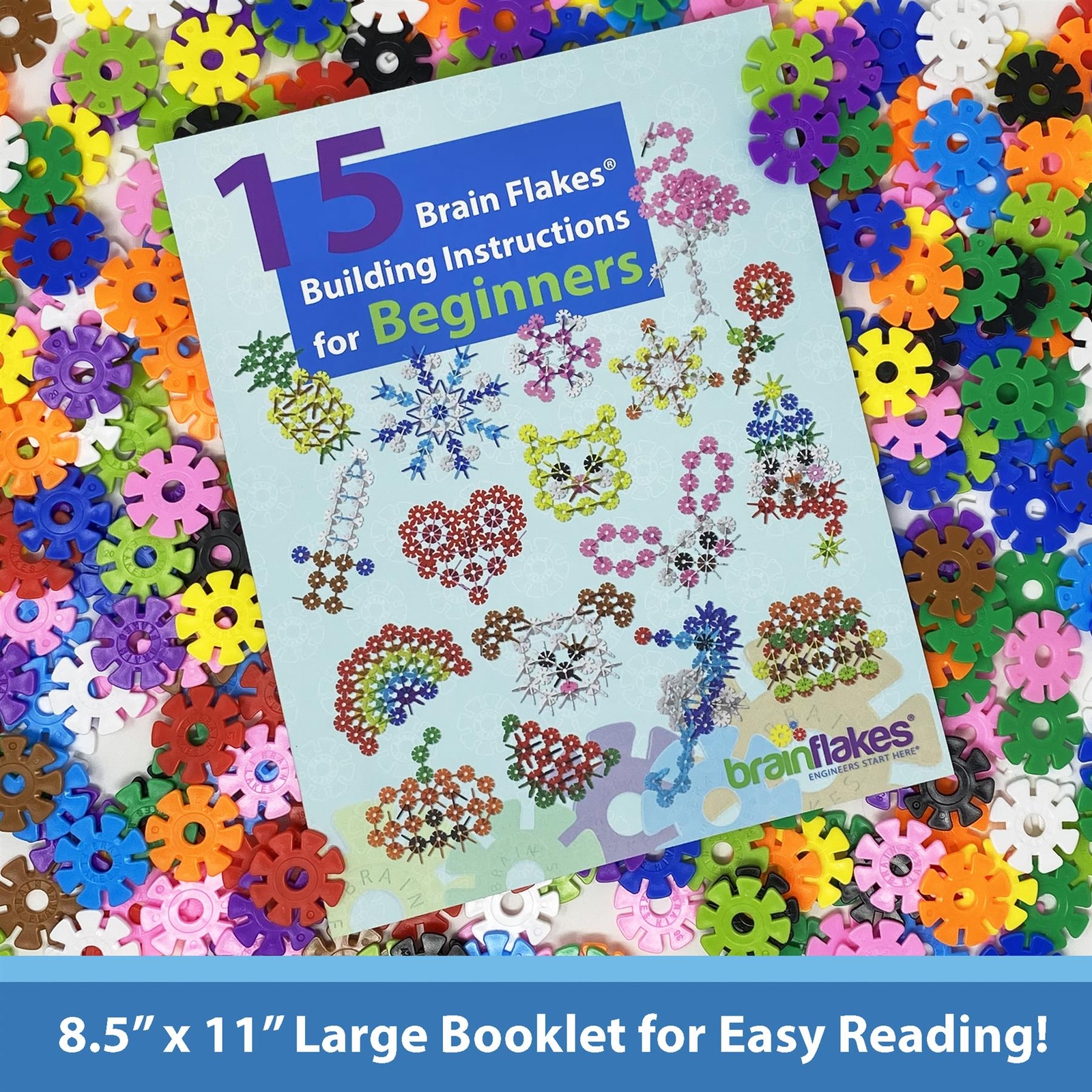 15 in 1 Brain Flakes Building Instructions For Beginners | PRINTED BOOK