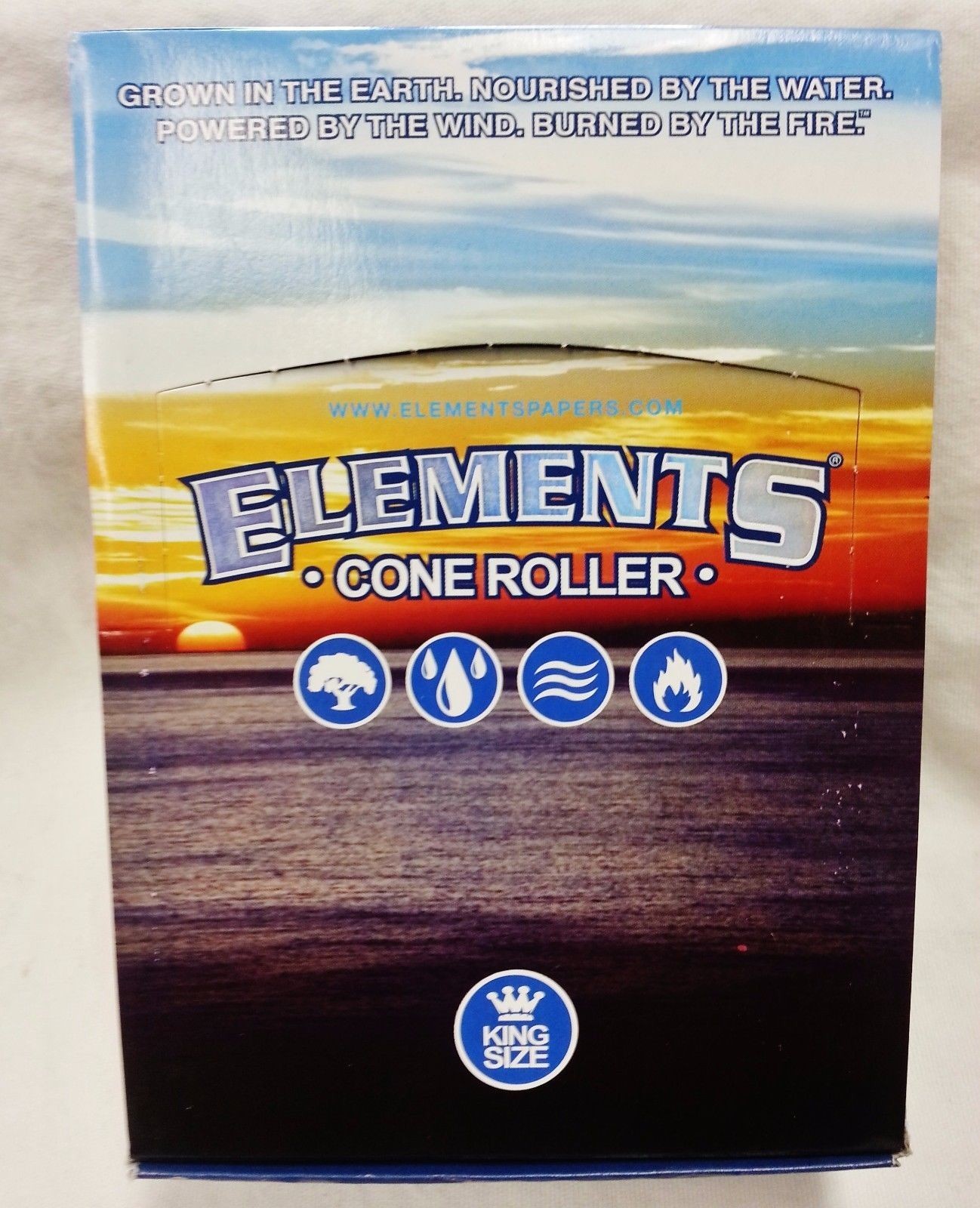 One Full Box of 12 Elements King Size CONE Roller Rollers with Free Shipping