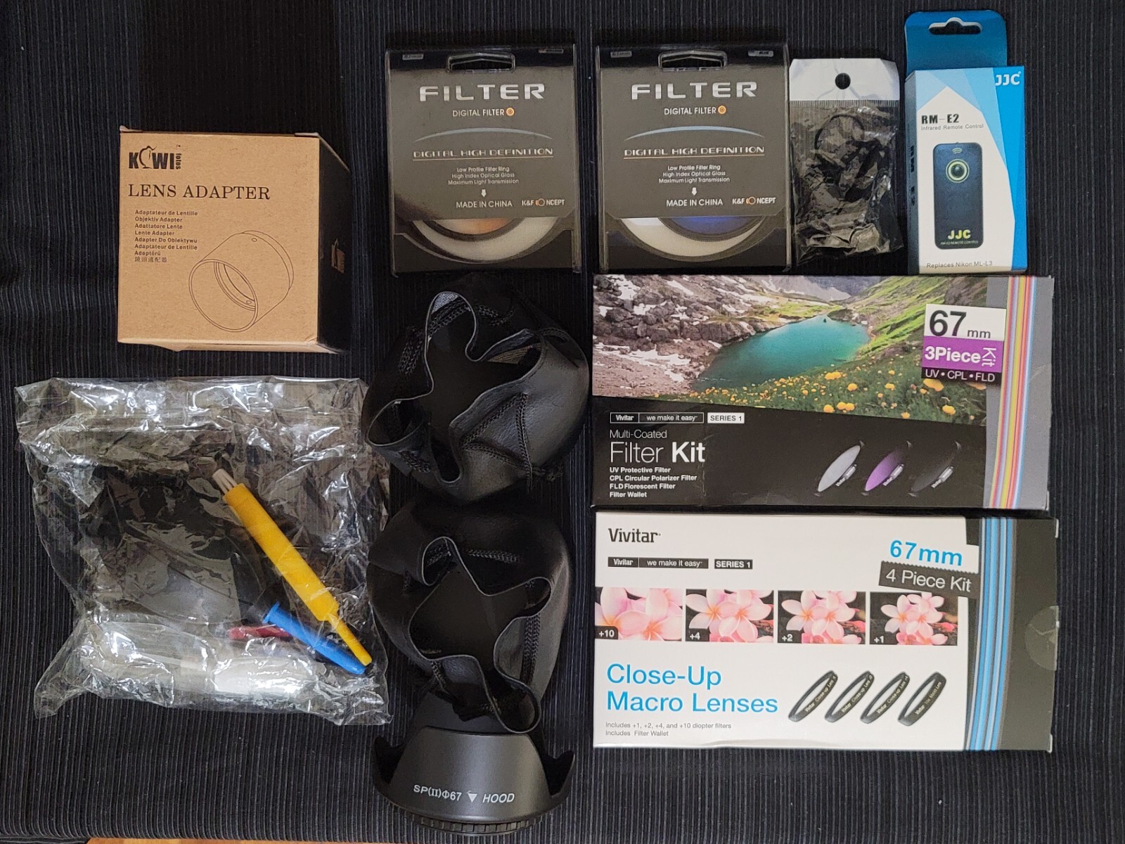 67mm Camera Lens & Filters Bundle 2.2x Telephoto,.43x Super Wide Angle,Macro,UV