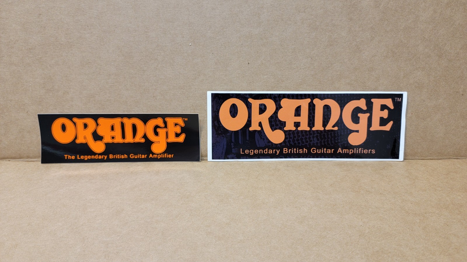 Set Of 2 Orange Amps Amplification High Quality Stickers Decals