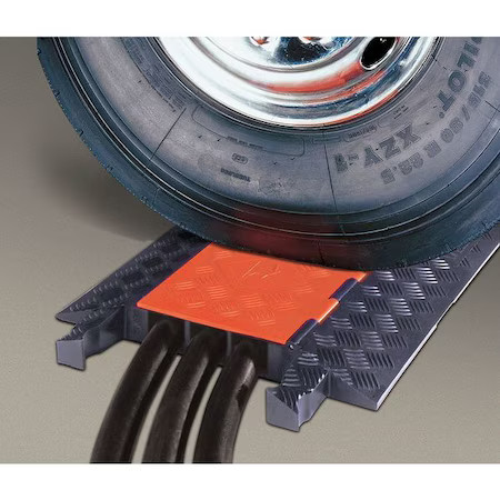 Checkers Gd3x225-O/B Cable Protector, 3 In H, 38-5/8 In L, 20 In W, 3 Channel,