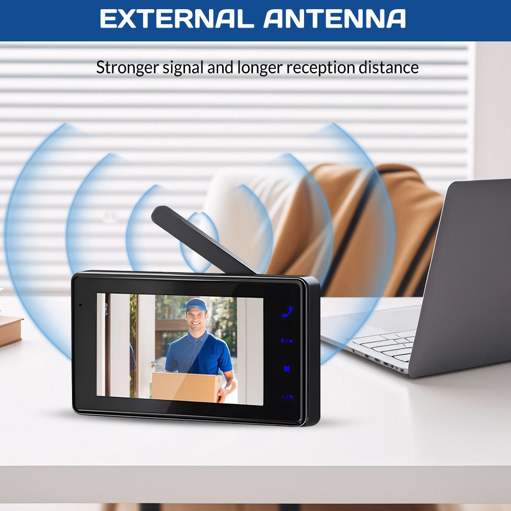 Intelligent Smart Video Intercom System Wireless Visual Doorbell W/Touchscreen