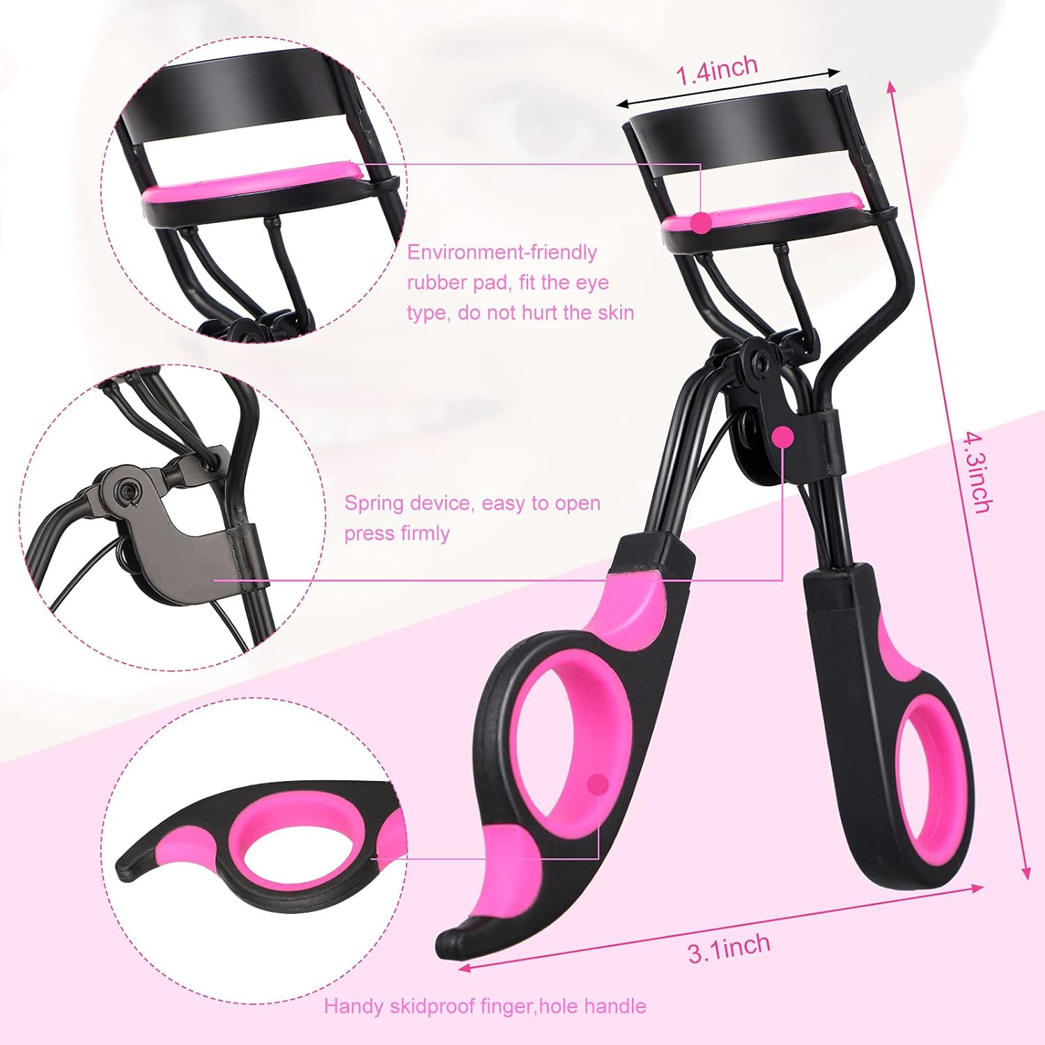 14 Pieces Eyelash Curler Kit Eyelash Comb Eyebrow Brush Tweezers False Eyelashes