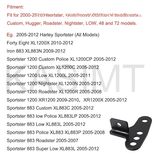 Adjustable 1 + 2 + 3 Rear Lowering Link Kit Sportster 883 + Sportster Black#5