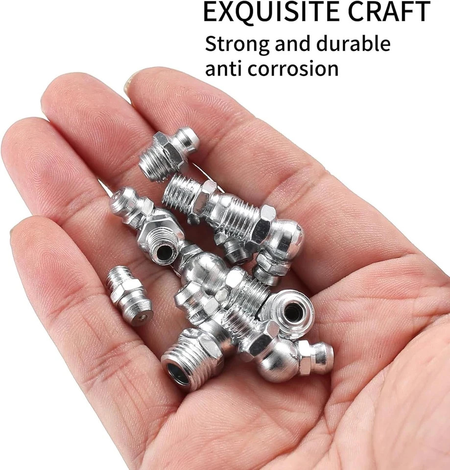 60 Pcs Metric Grease Fittings Kit,Hydraulic Grease Zerk Assortment Kit