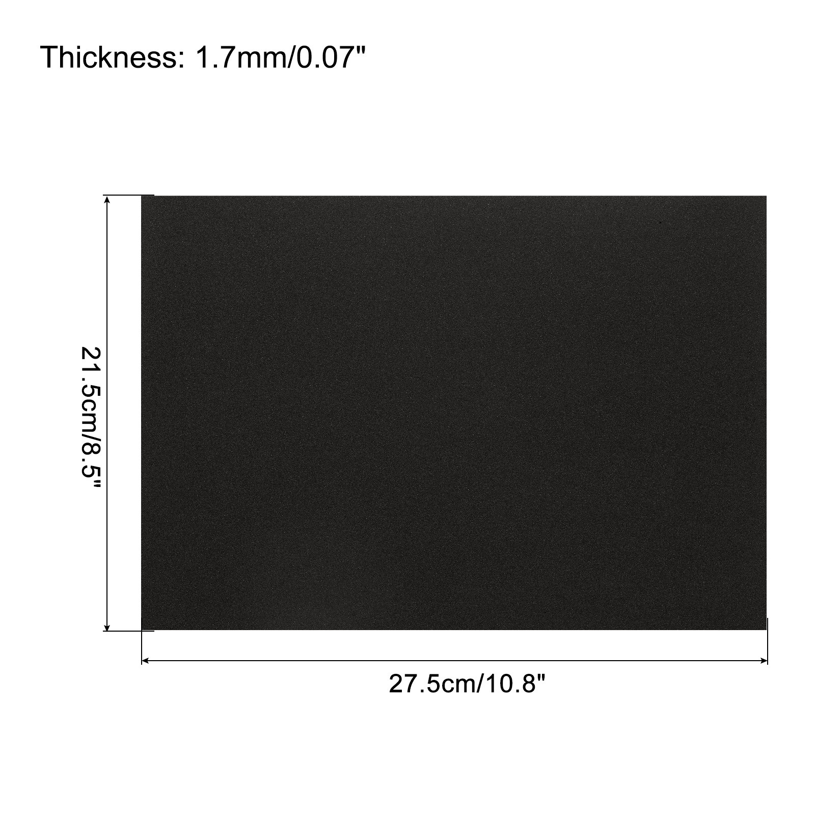 EVA Foam Sheets Black 10.8 Inch x 8.5 Inch 1.7mm Thick Crafts Foam Sheets 10Pcs