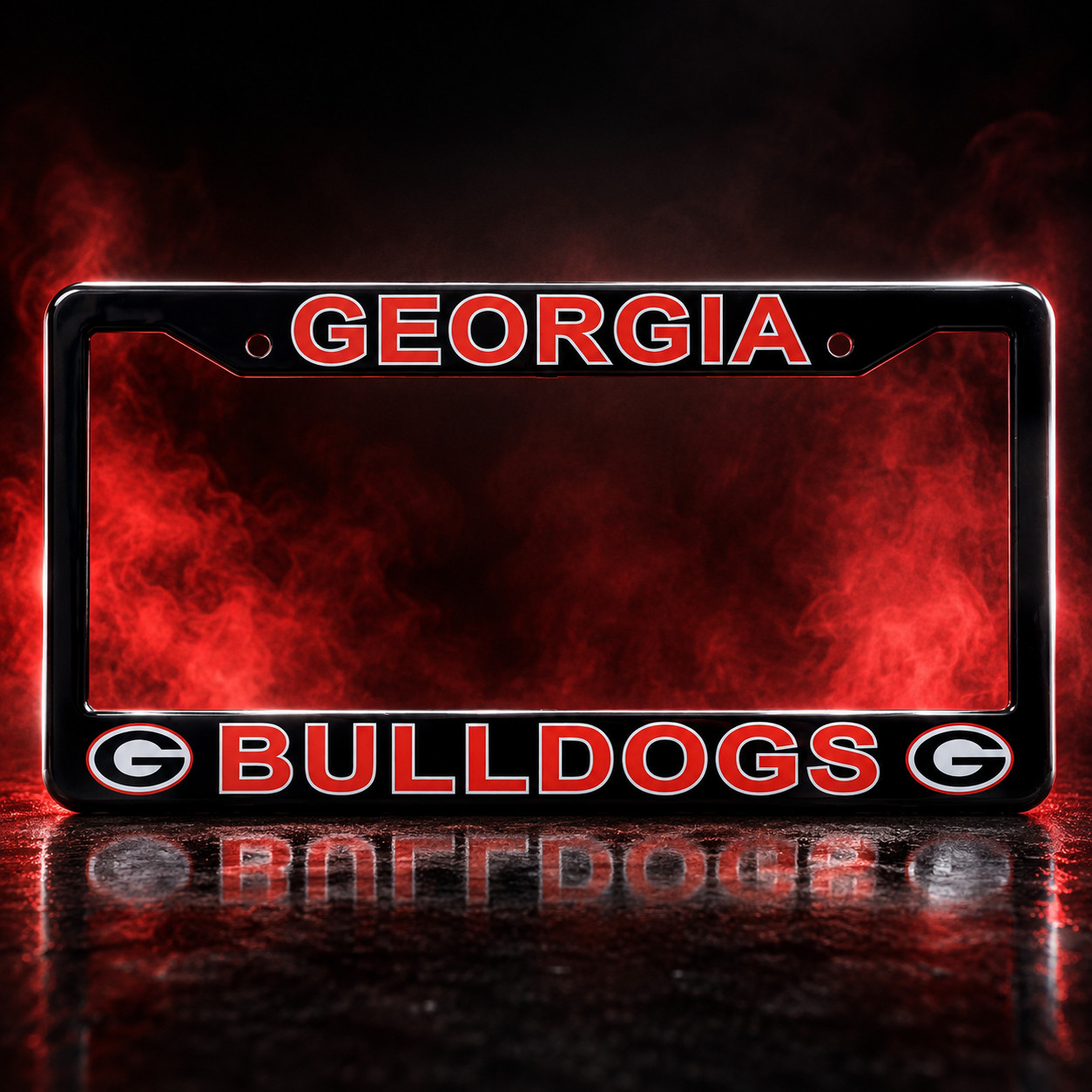 Georgia Bulldogs UGA License Plate Frame Cover - Black - EliteAuto3K