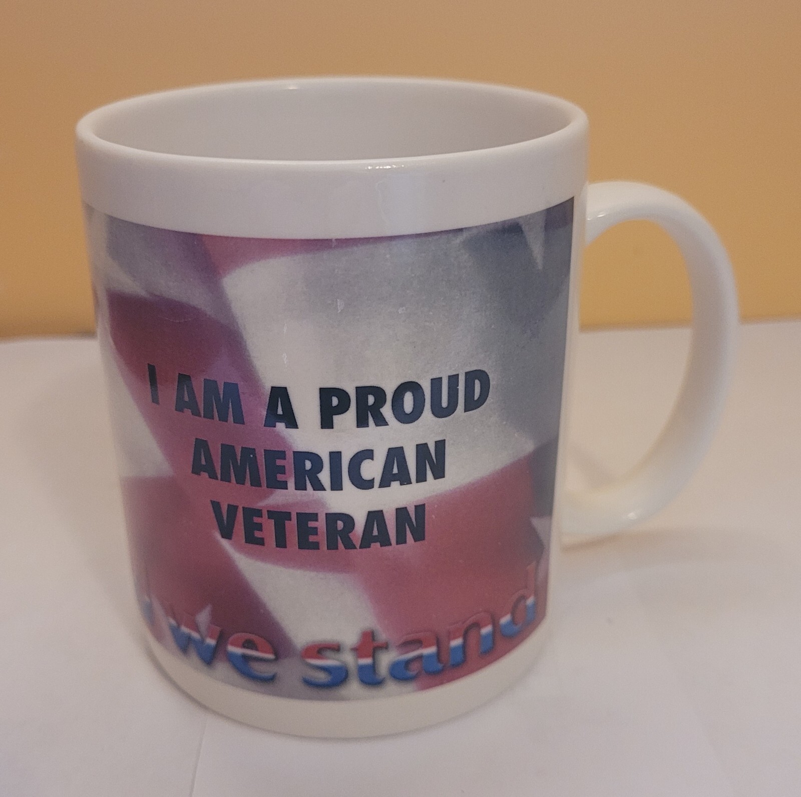 I Am a Proud American Veteran Bald Eagle Coffee Cup Mug White Free Shipping
