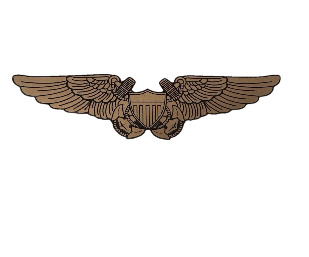 Military Naval Flight Officer Wings Gold (8.25 x 2.25 in) | US Free Shipping