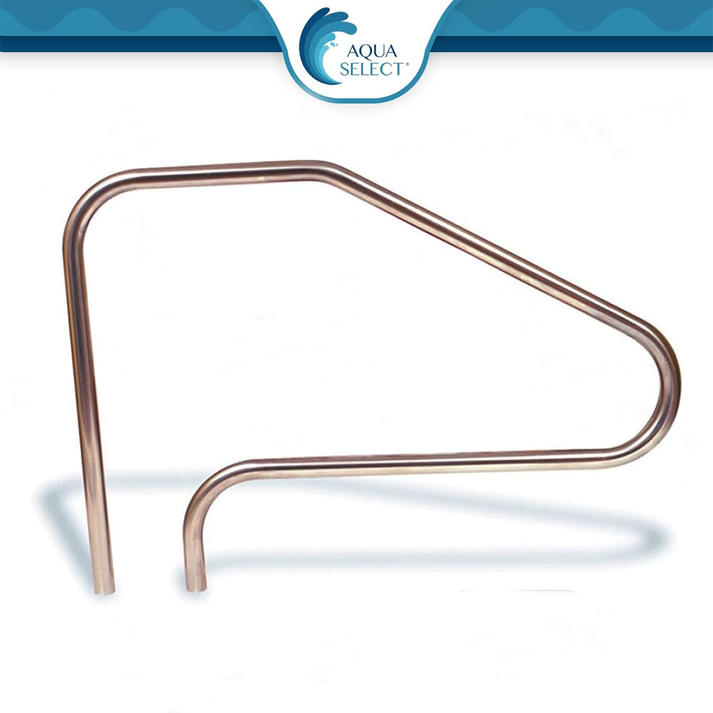 Aqua Select In-Ground Swimming Pool Stainless Steel Ladder Step Handrail - 50"