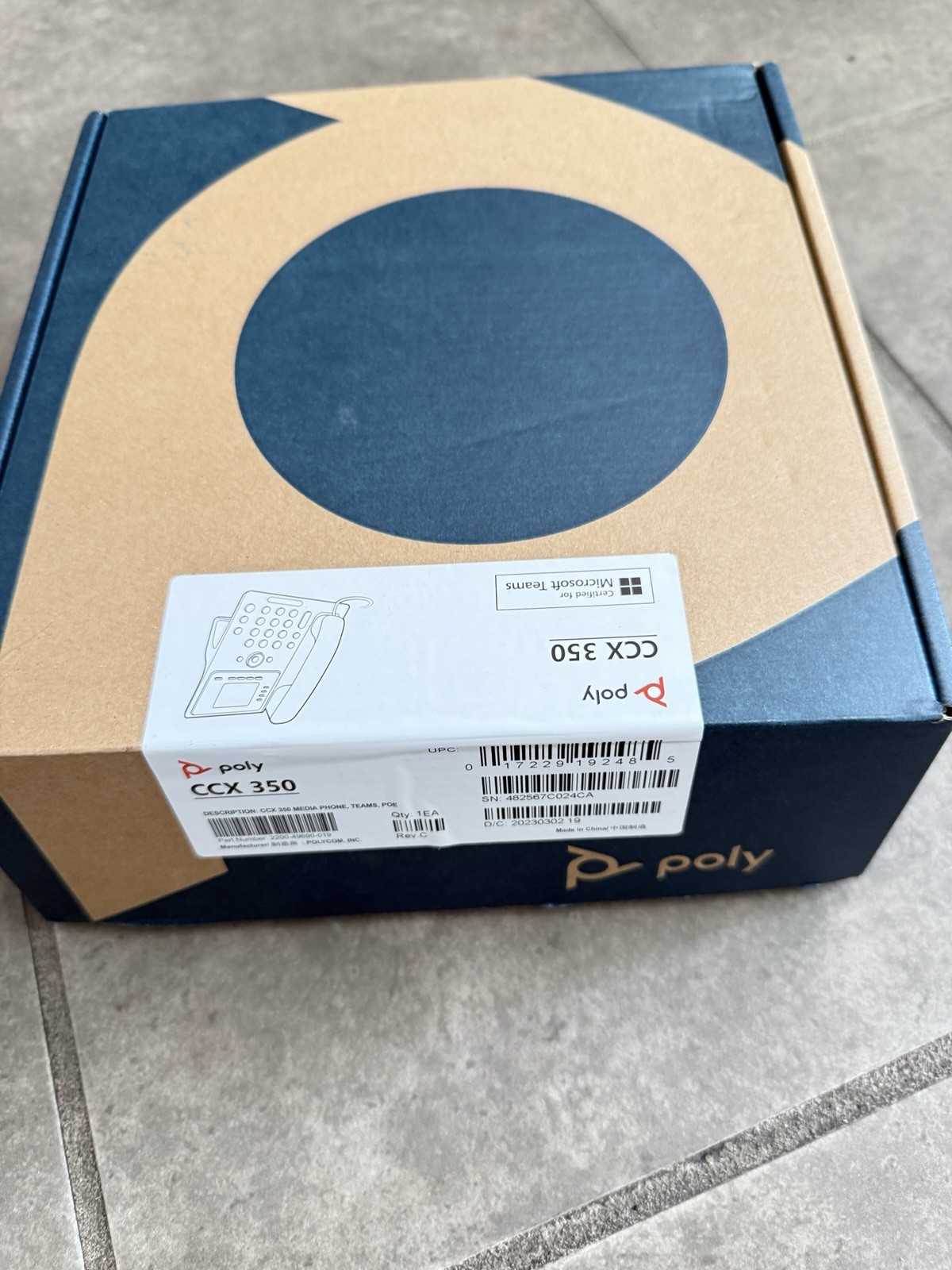 NEW Open Box Poly CCX 350 Business Media Phone