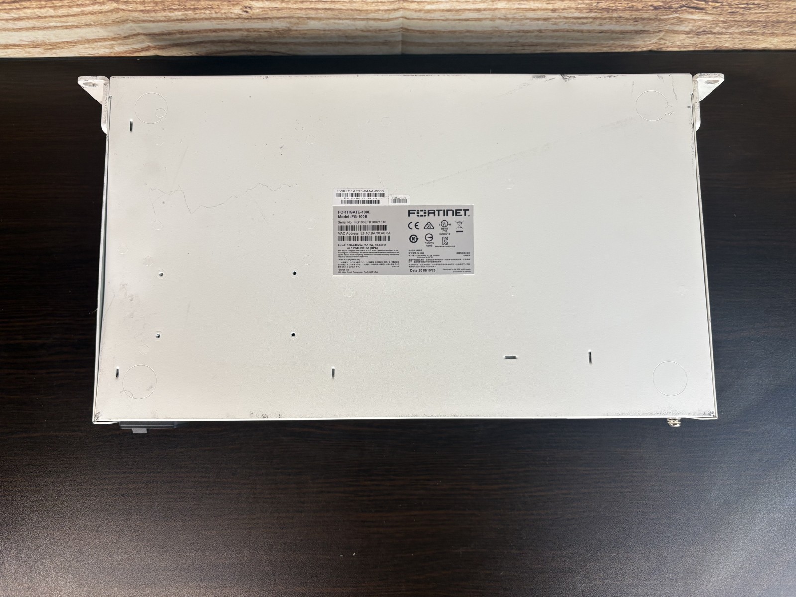 Fortinet FortiGate 100E Security Firewall Appliance FG-100E *Registered