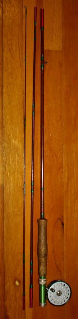 Vintage Browning Silaflex 3 Piece Fiberglass Fly Fishing Rod Martin Reel Blank85