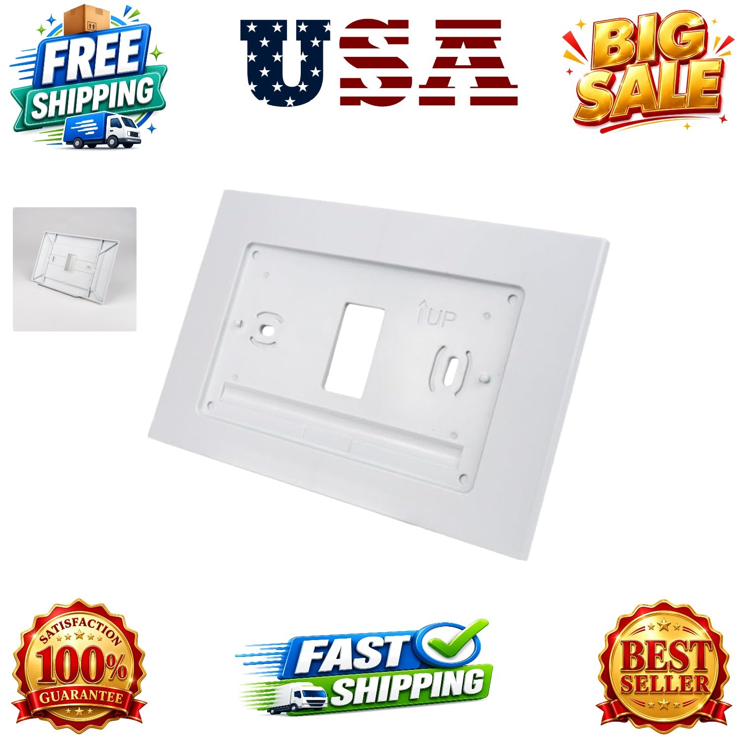 Sensi Thermostat Wall Plate, White, F61-2663