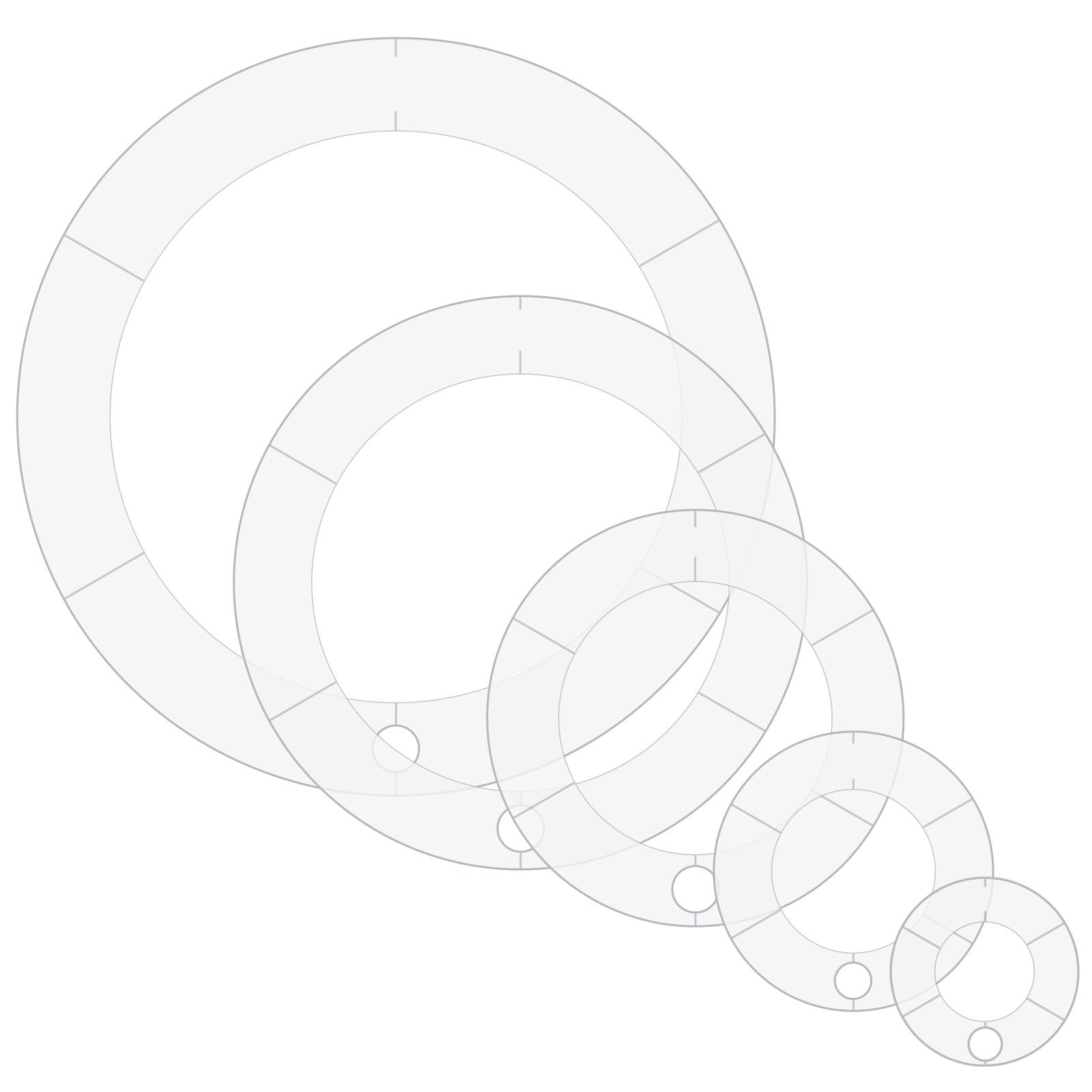 JJUNW 6Pcs Circle Template, Quilting Templates Acrylic, Quilt Transparent