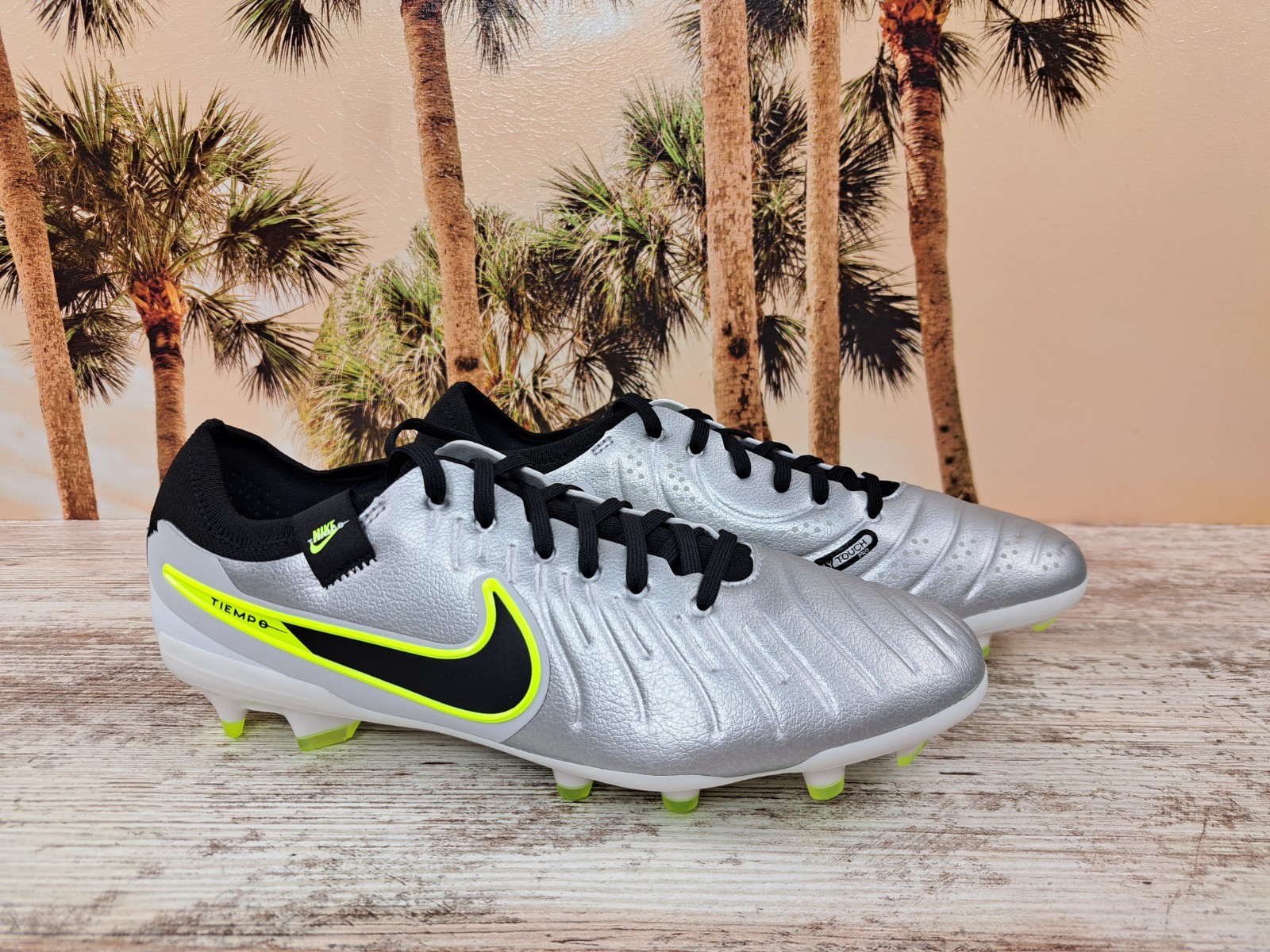 Nike Tiempo Legend 10 PRO FG Soccer Cleats Silver DV4333-001 Men's Size 7 NEW