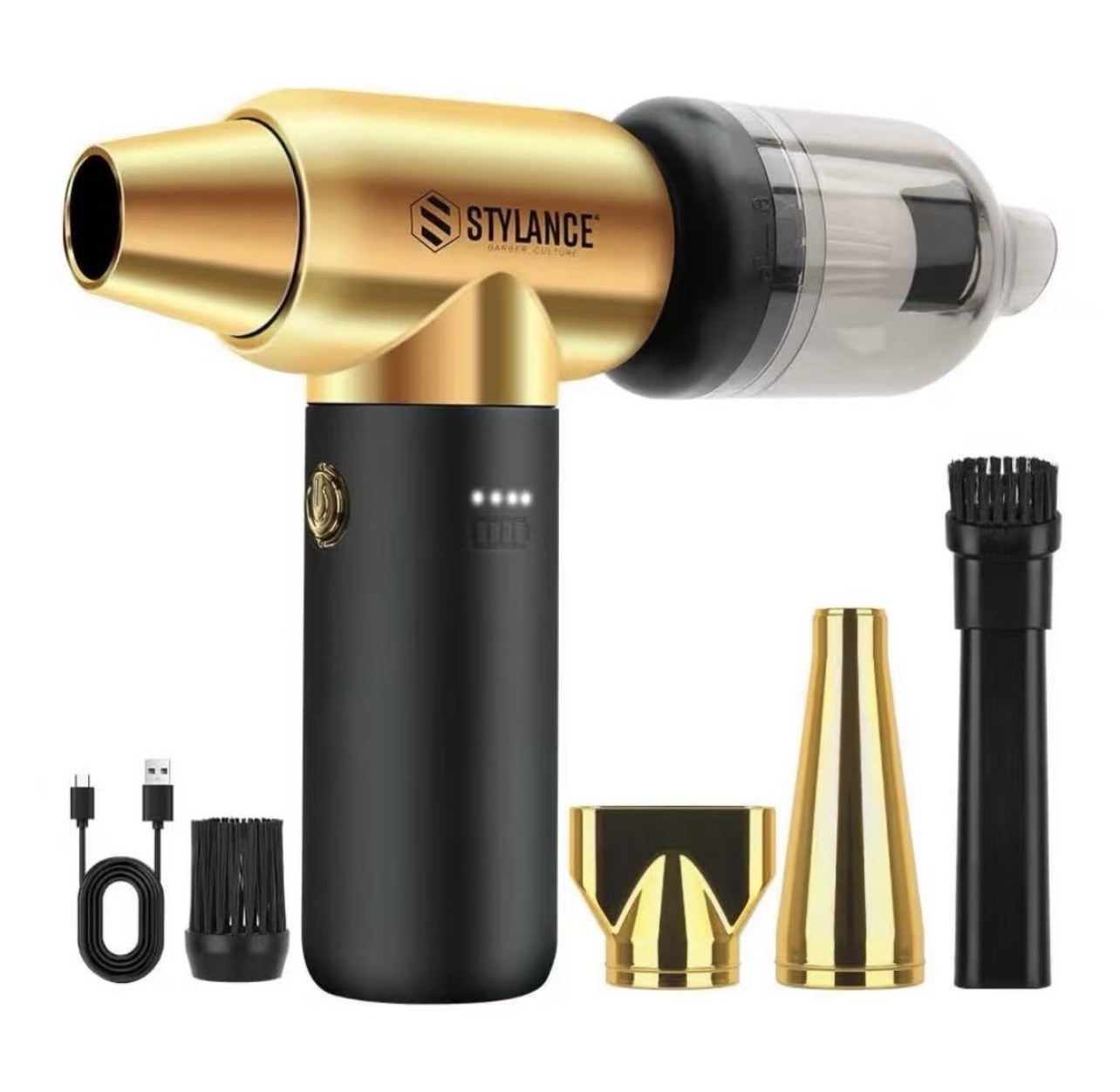 Compressed Air Duster 110000RPM Electric Mini Blower Gold