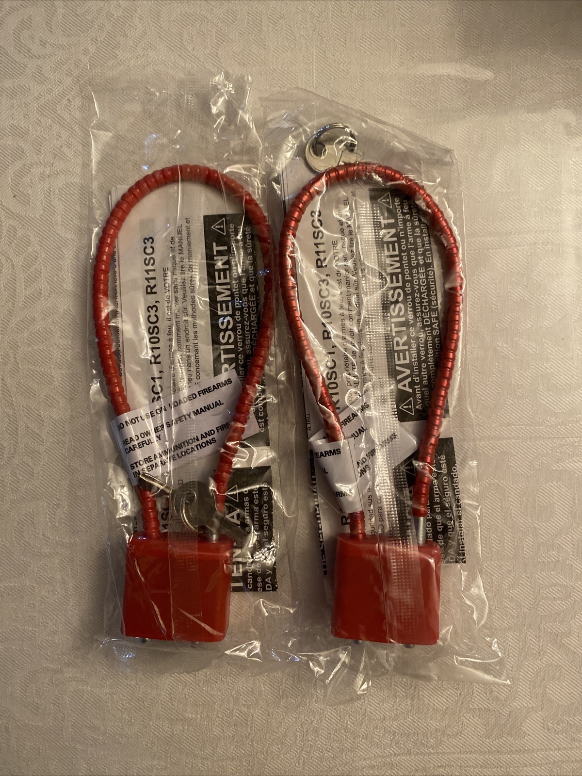Regal Firearm Gun Safety Cable Lock Brand New R11SC3 11" 2 Locks
