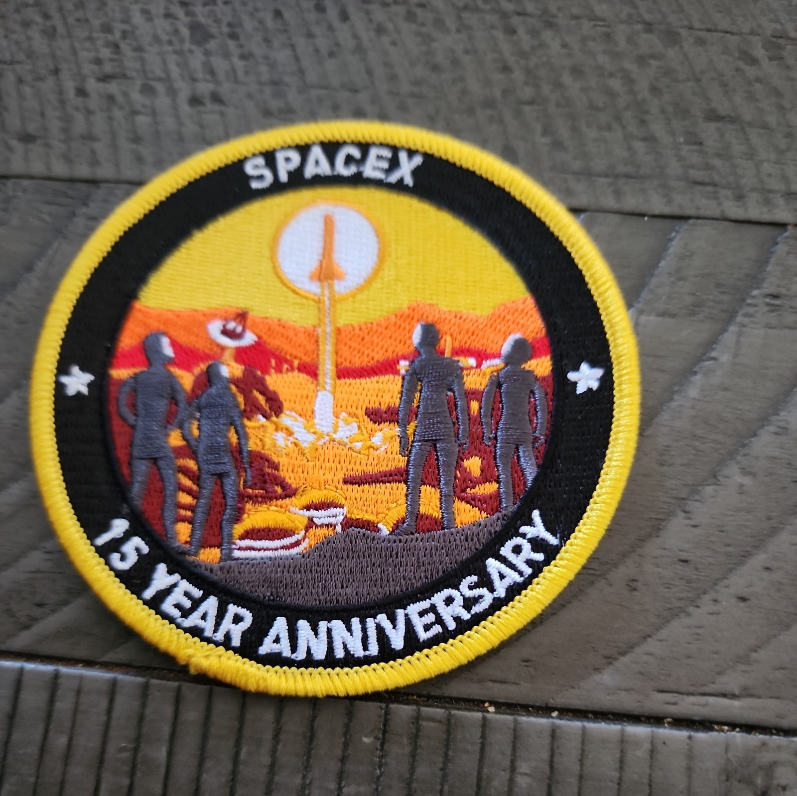 SPACEX AUTHENTIC EMPLOYEE PATCH 15 YEAR ANNIVERSARY