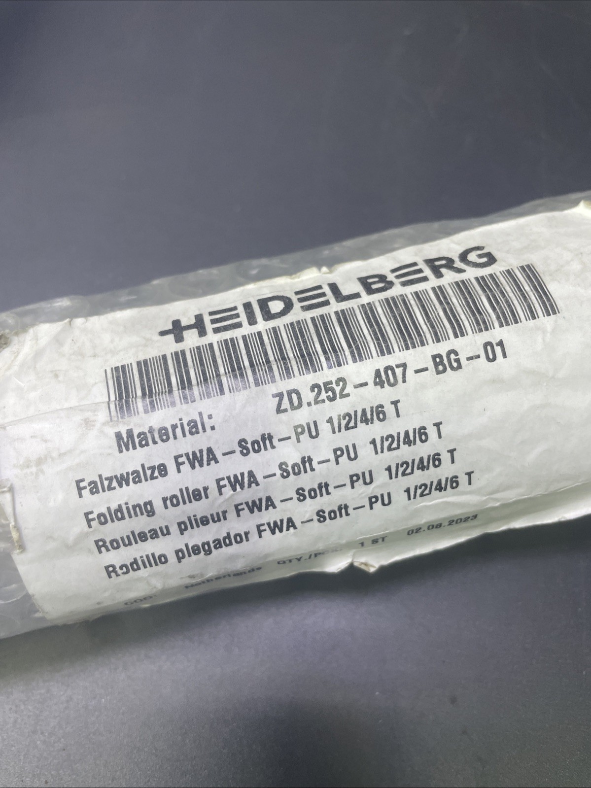 Heidelberg Folding Roller Ink Form Roller ZD.252-407-BG-01