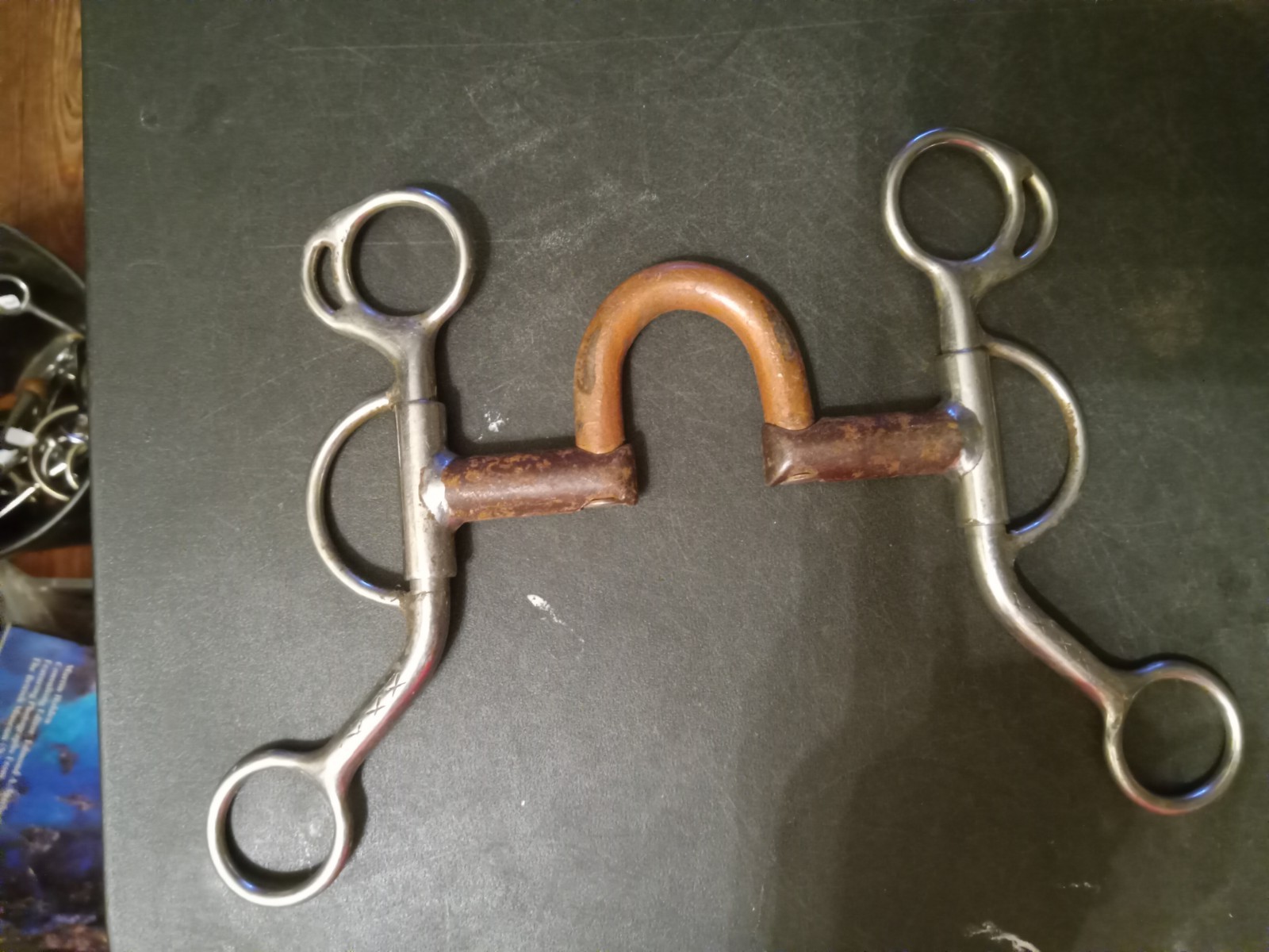 Used Trammell correction bit 4 3/4 in mouth sweet iron bars copper port